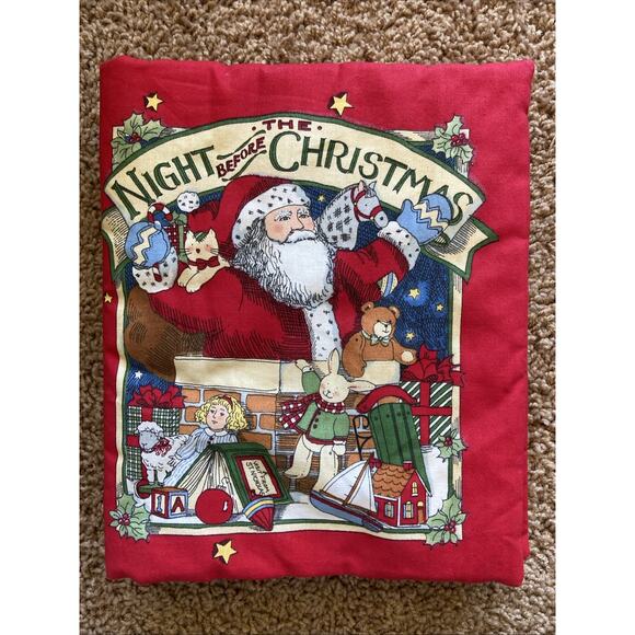 The Night Before Christmas Holiday Fabric Cloth Plush Childrens Book - Picture 1 of 14
